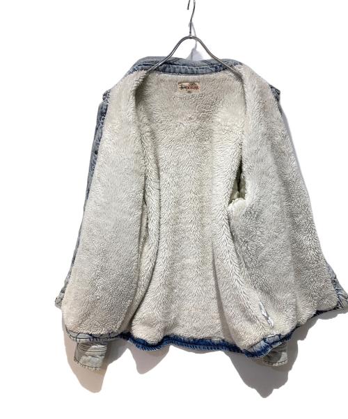 stussy（ステューシー）stussy (ステューシー) ボアデニムランチジャケット ブルー サイズ:SIZE Lの古着・服飾アイテム