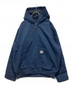 CarHarttカーハート）の古着「ダックフーデッドジャケット」｜ネイビー