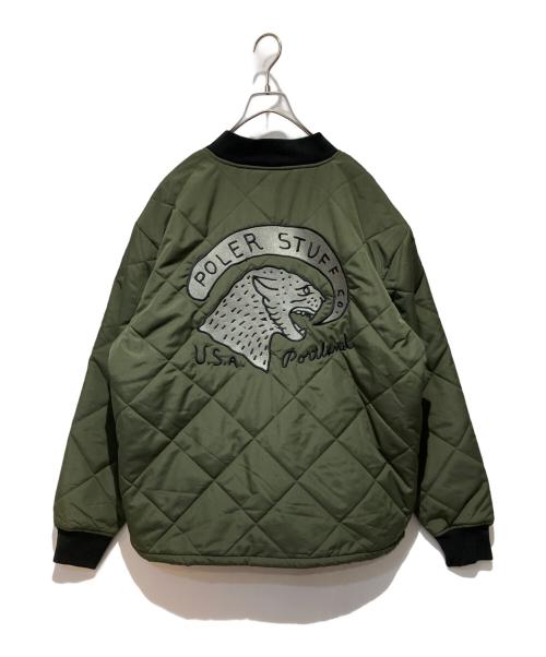 POLeR（ポーラー）POLeR (ポーラー) DIAMOND QUILTED JACKET オリーブ サイズ:XLの古着・服飾アイテム