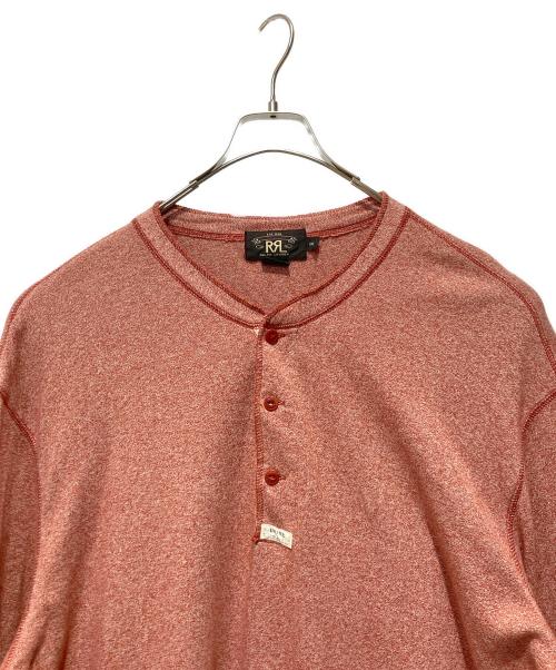 RRL（ダブルアールエル）RRL (ダブルアールエル) ヘンリーネックカットソー レッド サイズ:XXLの古着・服飾アイテム