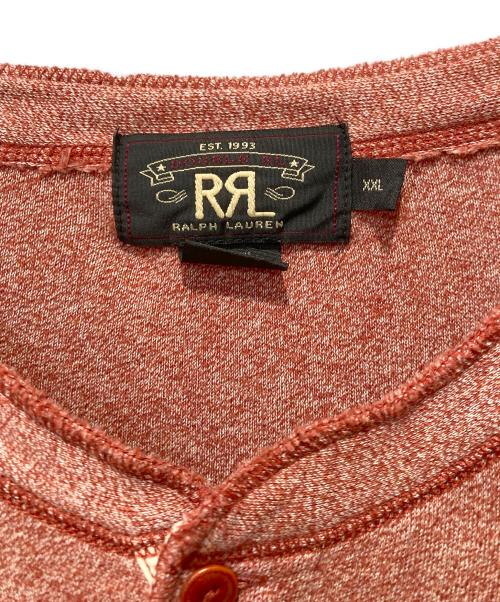 RRL（ダブルアールエル）RRL (ダブルアールエル) ヘンリーネックカットソー レッド サイズ:XXLの古着・服飾アイテム
