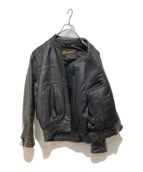 premium（-）Premium (-) シングルライダースジャケット ブラック サイズ:Ｌの古着・服飾アイテム
