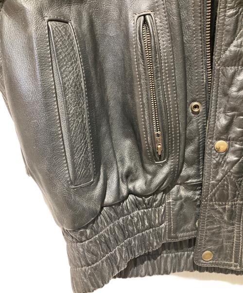 premium（-）Premium (-) シングルライダースジャケット ブラック サイズ:Ｌの古着・服飾アイテム