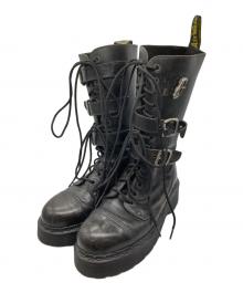 Dr.Martens（ドクターマーチン）の古着「ベルトデザインロングブーツ」｜ブラック
