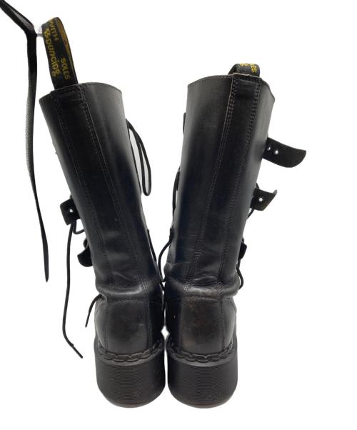 Dr.Martens（ドクターマーチン）Dr.Martens (ドクターマーチン) ベルトデザインロングブーツ ブラック サイズ:不明の古着・服飾アイテム