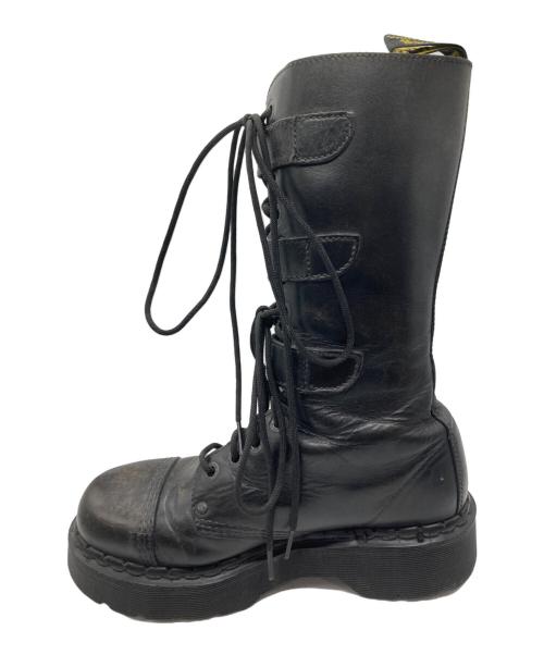 Dr.Martens（ドクターマーチン）Dr.Martens (ドクターマーチン) ベルトデザインロングブーツ ブラック サイズ:不明の古着・服飾アイテム