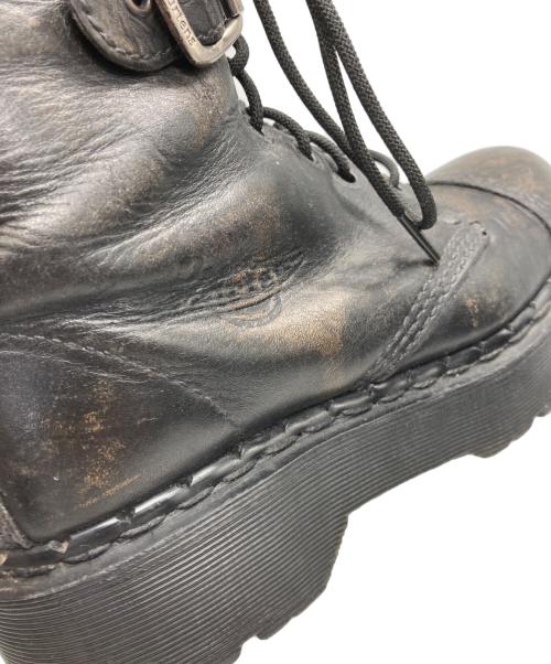 Dr.Martens（ドクターマーチン）Dr.Martens (ドクターマーチン) ベルトデザインロングブーツ ブラック サイズ:不明の古着・服飾アイテム