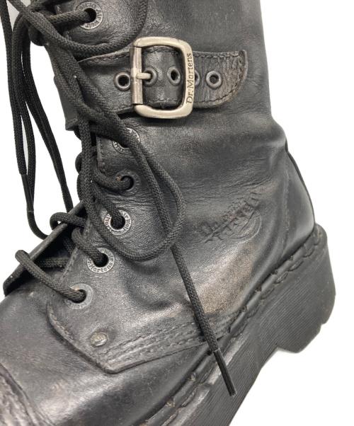 Dr.Martens（ドクターマーチン）Dr.Martens (ドクターマーチン) ベルトデザインロングブーツ ブラック サイズ:不明の古着・服飾アイテム