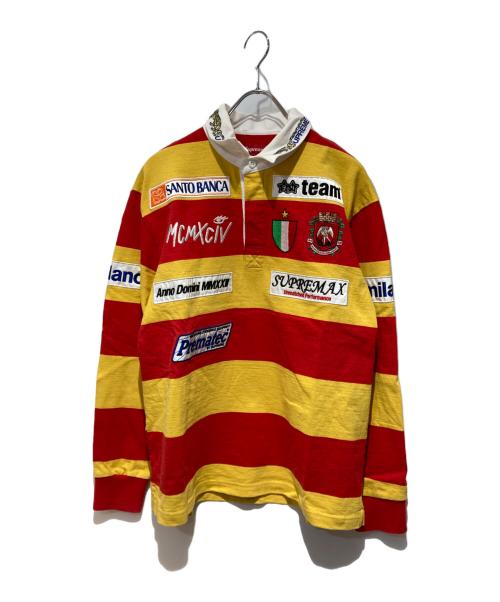 SUPREME（シュプリーム）SUPREME (シュプリーム) 22SS Stripe Rugby レッド×イエロー サイズ:Sの古着・服飾アイテム