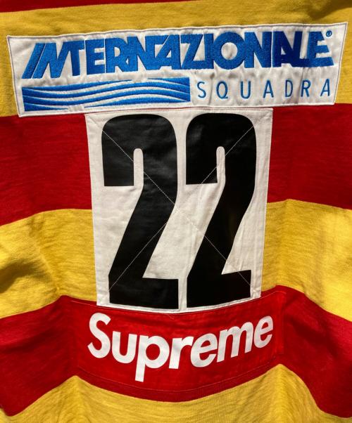 SUPREME（シュプリーム）SUPREME (シュプリーム) 22SS Stripe Rugby レッド×イエロー サイズ:Sの古着・服飾アイテム