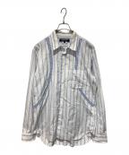 COMME des GARCONS HOMME DEUXコムデギャルソン オム ドゥ）の古着「ストライプシャツ」｜ホワイト×ブルー
