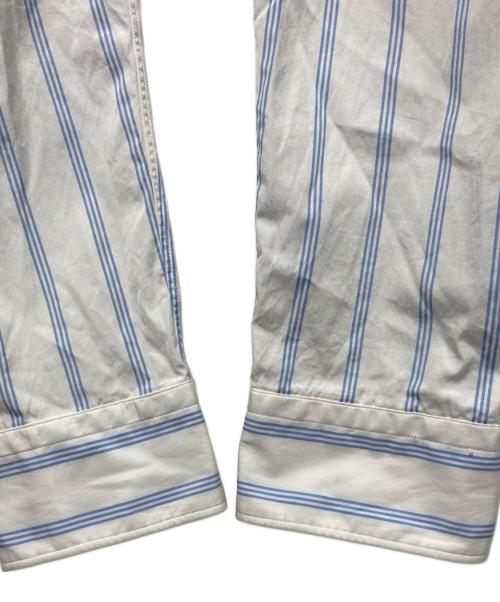 COMME des GARCONS HOMME DEUX（コムデギャルソン オム ドゥ）COMME des GARCONS HOMME DEUX (コムデギャルソン オム ドゥ) ストライプシャツ ホワイト×ブルー サイズ:Lの古着・服飾アイテム