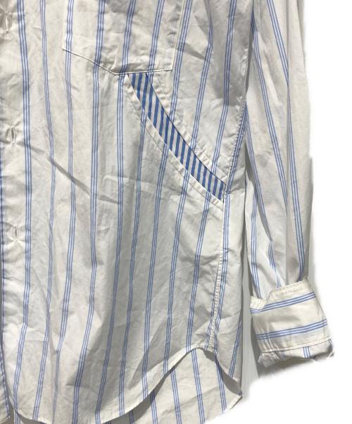 COMME des GARCONS HOMME DEUX（コムデギャルソン オム ドゥ）COMME des GARCONS HOMME DEUX (コムデギャルソン オム ドゥ) ストライプシャツ ホワイト×ブルー サイズ:Lの古着・服飾アイテム