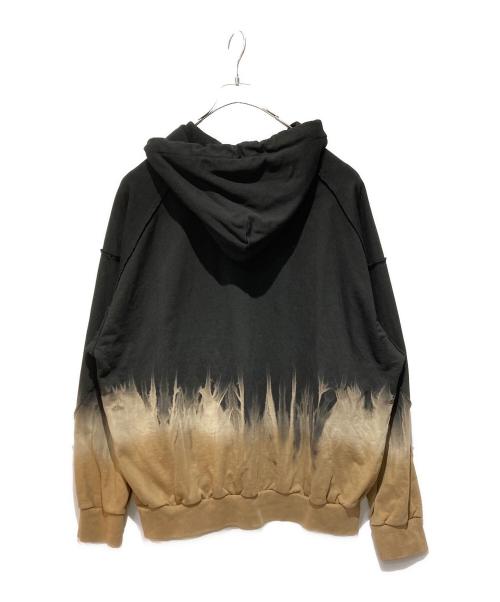 FenG CHen WANG（フェンチェンワン）FenG CHen WANG (フェンチェンワン) TIE-DYE HOODIE ブラック×ベージュ サイズ:Mの古着・服飾アイテム