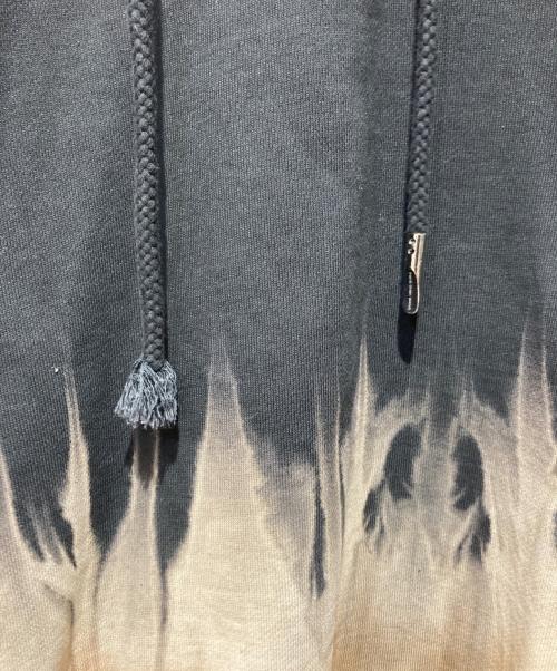 FenG CHen WANG（フェンチェンワン）FenG CHen WANG (フェンチェンワン) TIE-DYE HOODIE ブラック×ベージュ サイズ:Mの古着・服飾アイテム