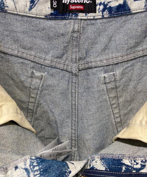 SUPREME（シュプリーム）SUPREME (シュプリーム) Hysteric Glamour (ヒステリックグラマー) 24FW Cars Baggy Jean インディゴ×ホワイト サイズ:W30の古着・服飾アイテム