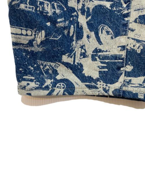 SUPREME（シュプリーム）SUPREME (シュプリーム) Hysteric Glamour (ヒステリックグラマー) 24FW Cars Baggy Jean インディゴ×ホワイト サイズ:W30の古着・服飾アイテム