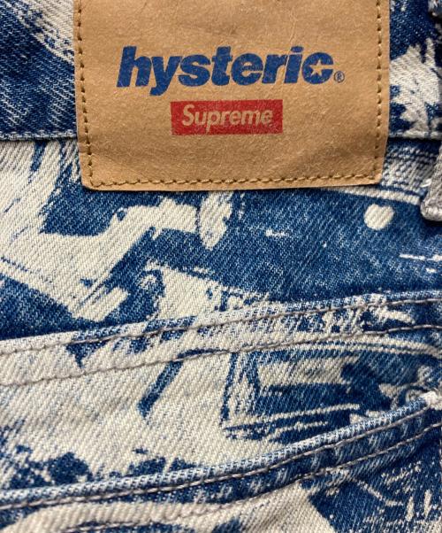 SUPREME（シュプリーム）SUPREME (シュプリーム) Hysteric Glamour (ヒステリックグラマー) 24FW Cars Baggy Jean インディゴ×ホワイト サイズ:W30の古着・服飾アイテム