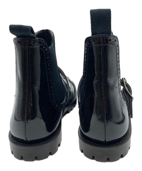 tricot COMME des GARCONS（トリココムデギャルソン）tricot COMME des GARCONS (トリココムデギャルソン) ベルトエナメルサイドゴアブーツ ブラック サイズ:22の古着・服飾アイテム