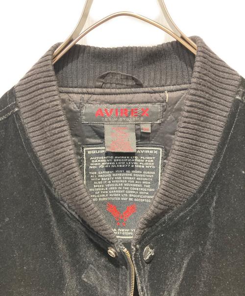 AVIREX（アヴィレックス）AVIREX (アヴィレックス) ベロアスタジャン ブラック サイズ:2Xの古着・服飾アイテム