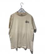 stussyステューシー）の古着「プリントTシャツ」｜ベージュ