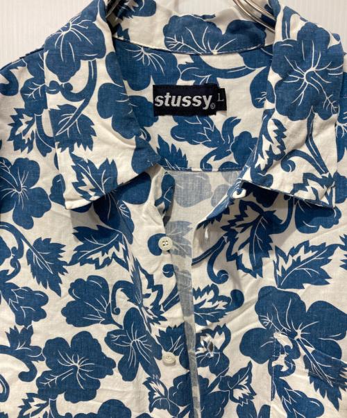 stussy（ステューシー）stussy (ステューシー) アロハシャツ ネイビー サイズ:Ｌの古着・服飾アイテム