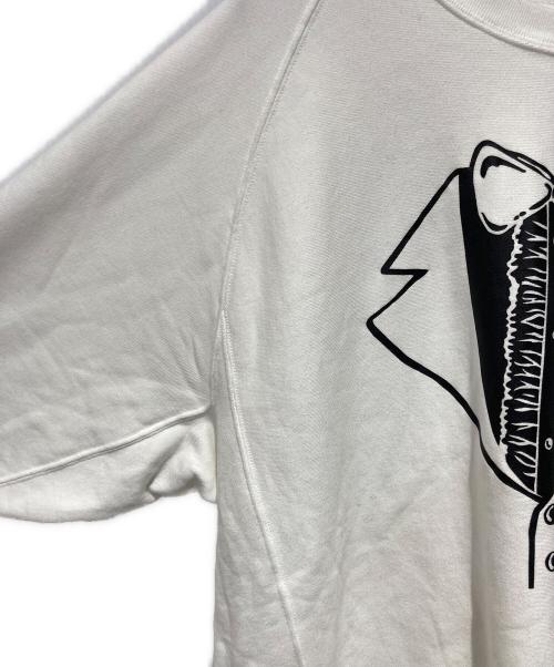 TAKAHIROMIYASHITA TheSoloIst.（タカヒロミヤシタ ザソロイスト）TAKAHIROMIYASHITA TheSoloIst. (タカヒロミヤシタ ザソロイスト) trompe l'oeil tuxedo oversized crewneck sweatshirt. ホワイト サイズ:46の古着・服飾アイテム