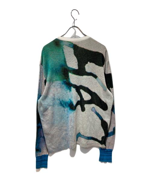 hatra（ハトラ）hatra (ハトラ) 総柄ジャガードクルーネックニット マルチカラー サイズ:３の古着・服飾アイテム