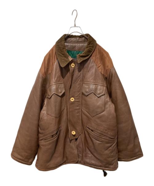 BONEVILLE（ボンネビル）BONEVILLE (ボンネビル) レザーチョアジャケット ブラウン サイズ:50の古着・服飾アイテム