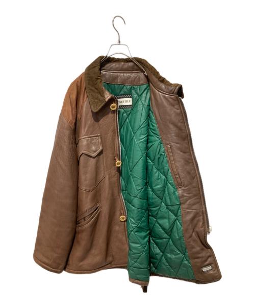 BONEVILLE（ボンネビル）BONEVILLE (ボンネビル) レザーチョアジャケット ブラウン サイズ:50の古着・服飾アイテム