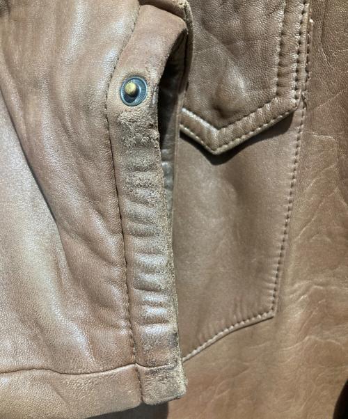 BONEVILLE（ボンネビル）BONEVILLE (ボンネビル) レザーチョアジャケット ブラウン サイズ:50の古着・服飾アイテム