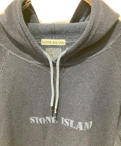 STONE ISLAND（ストーンアイランド）STONE ISLAND (ストーンアイランド) ニットパーカー ネイビー サイズ:Mの古着・服飾アイテム