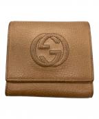 GUCCIグッチ）の古着「3つ折り財布」｜ベージュ