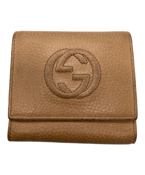 GUCCI（グッチ）GUCCI (グッチ) 3つ折り財布 ベージュの古着・服飾アイテム
