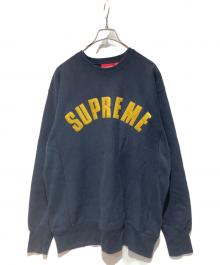 SUPREME（シュプリーム）の古着「00’s アーチロゴクルーネックスウェット」｜ネイビー×イエロー