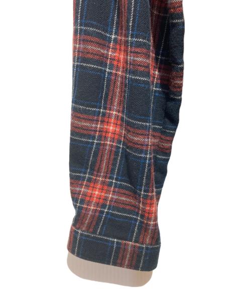 GUCCI（グッチ）GUCCI (グッチ) ボウタイチェックシャツ レッド×ネイビー サイズ:50の古着・服飾アイテム