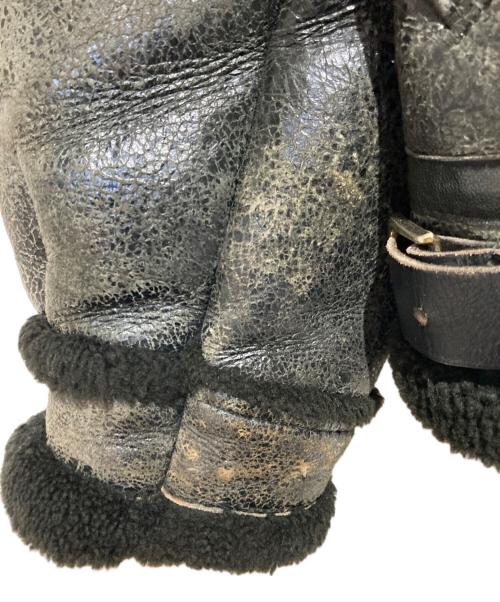 Golden Bear（ゴールデンベア）Golden Bear (ゴールデンベア) ムートン フライト ジャケット ブラック サイズ:34の古着・服飾アイテム
