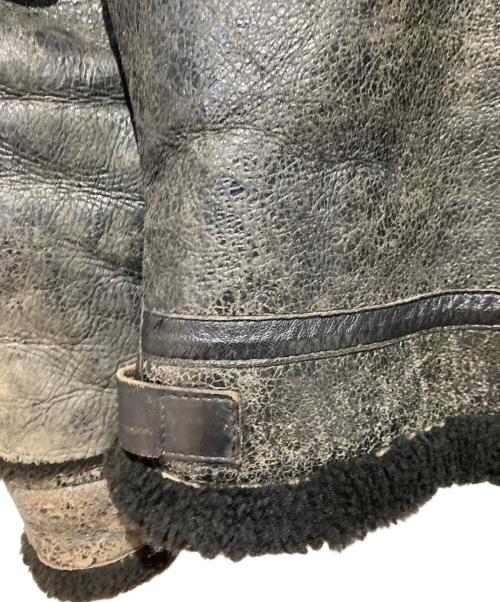 Golden Bear（ゴールデンベア）Golden Bear (ゴールデンベア) ムートン フライト ジャケット ブラック サイズ:34の古着・服飾アイテム