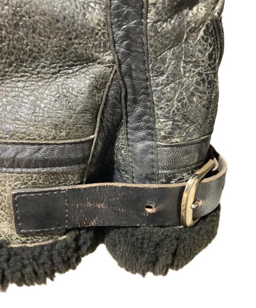 Golden Bear（ゴールデンベア）Golden Bear (ゴールデンベア) ムートン フライト ジャケット ブラック サイズ:34の古着・服飾アイテム