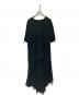 COMME des GARCONS HOMME PLUS（コムデギャルソンオムプリュス）の古着「レイヤードフリルデザインロングドレスTシャツ」｜ブラック