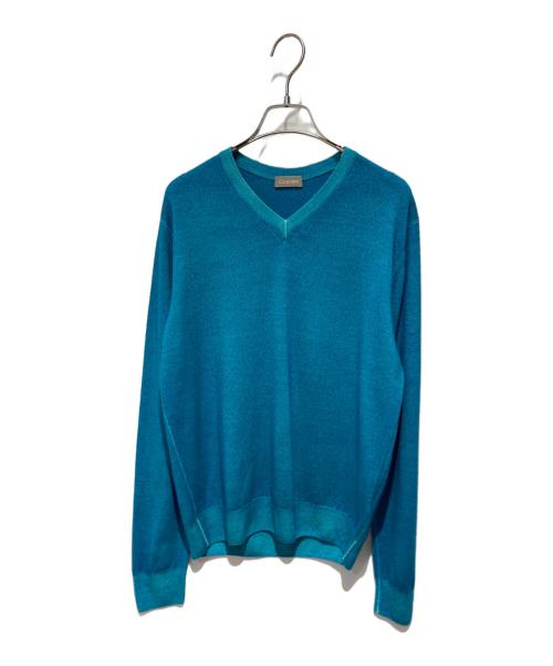 Cruciani（クルチアーニ）Cruciani (クルチアーニ) Vネックニット ブルー サイズ:46の古着・服飾アイテム