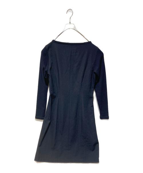 tricot COMME des GARCONS（トリココムデギャルソン）tricot COMME des GARCONS (トリココムデギャルソン) 袖切替ワンピース ネイビー サイズ:Mの古着・服飾アイテム