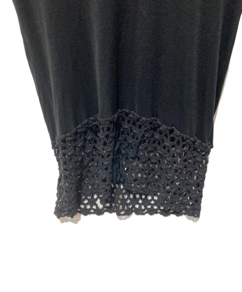 tricot COMME des GARCONS（トリココムデギャルソン）tricot COMME des GARCONS (トリココムデギャルソン) レース切替半袖カットソー ネイビー サイズ:不明の古着・服飾アイテム