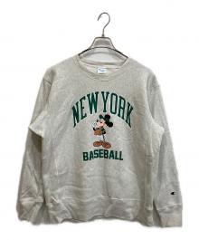 Champion REVERSE WEAVE（チャンピオン リバース ウィーブ）の古着「MICKEY MOUSE BASEBALL スウェット」｜グレー