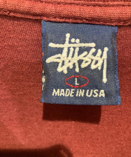 stussy（ステューシー）stussy (ステューシー) 半袖Tシャツ レッド サイズ:Ｌの古着・服飾アイテム