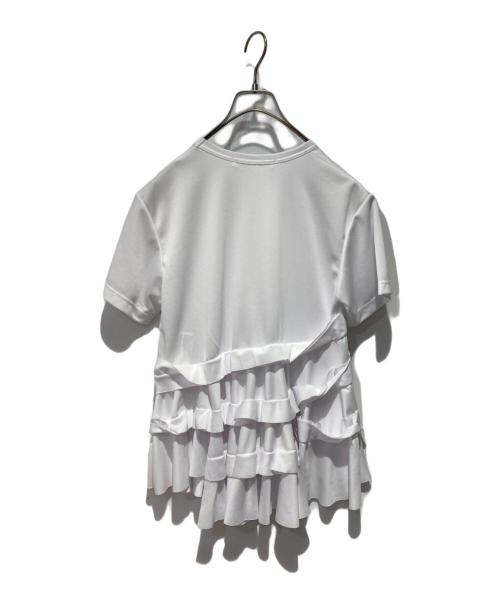 COMME des GARCONS COMME des GARCONS（コムデギャルソン コムデギャルソン）COMME des GARCONS COMME des GARCONS (コムデギャルソン コムデギャルソン) アシンメトリーフリルTシャツ ホワイト サイズ:XSの古着・服飾アイテム