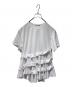 COMME des GARCONS COMME des GARCONS（コムデギャルソン コムデギャルソン）の古着「アシンメトリーフリルTシャツ」｜ホワイト