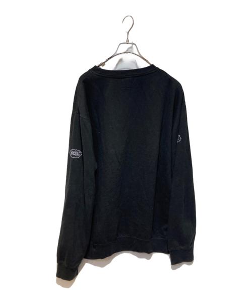 stussy（ステューシー）stussy (ステューシー) コラボプリントスウェット ブラック サイズ:Ｌの古着・服飾アイテム