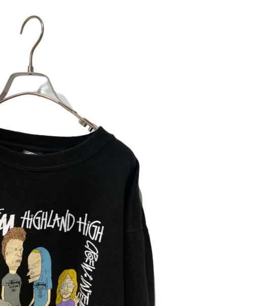 stussy（ステューシー）stussy (ステューシー) コラボプリントスウェット ブラック サイズ:Ｌの古着・服飾アイテム