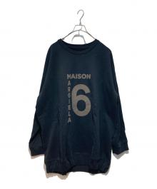 MM6 Maison Margiela（エムエムシックスメゾンマルジェラ）の古着「ロゴプリント クルーネックスウェット」｜ブラック